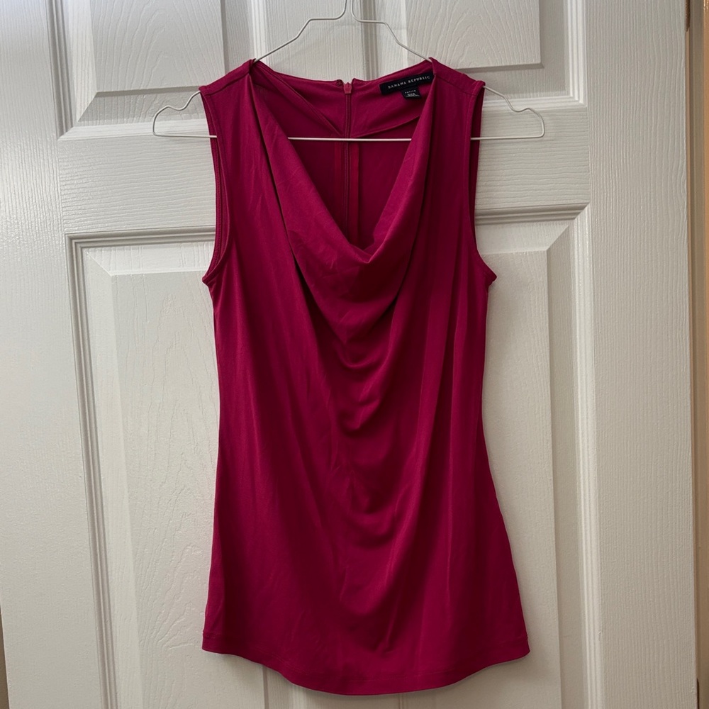 Banana Republic Magenta Sleeveless Blouse